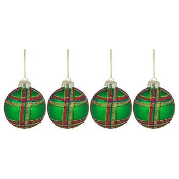 Northlight 3.25 in. (80 mm) Silver and Clear Glass 2 Christmas Ball  Ornaments (4-Pack) 34313340 - The Home Depot