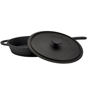 The Lakeside Collection Mason Pre Season Craft Iron Cookware - 11" Grill Pan - 1 of 4