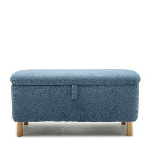 NicBex Storage Ottoman Bench for Bedroom,Storage Bench with Wood Legs,Ottoman for Living Room, Bedroom, Entryway - 1 of 4