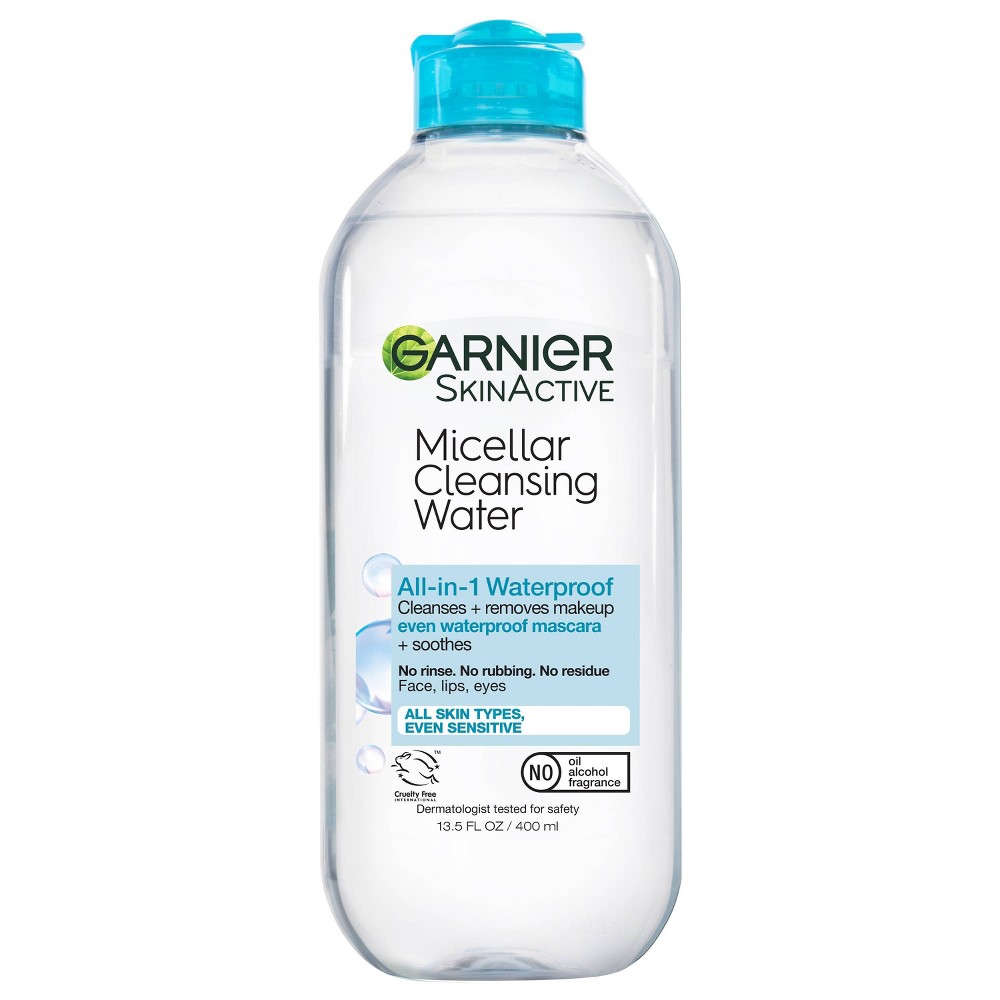Photos - Cream / Lotion Garnier Skin Active Micellar Cleansing Water - Unscented - 13.5 fl oz 