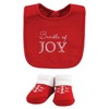 Hudson Baby Unisex Baby Cotton Bib and Sock Set, Christmas Scene, One Size - 4 of 4
