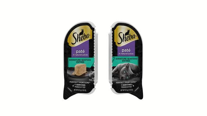 Sheba Perfect Portions Pat&#233; In Natural Juices Premium Wet Cat Food Roasted Turkey Entr&#233;e - 2.6oz, 6 of 7, play video