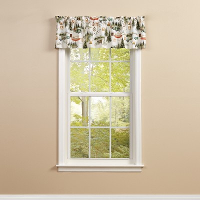 Rustic Camping Motif Blackout Valance 60" x 14"