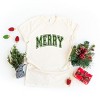 Simply Sage Market Merry Varsity Thick Outline Short Sleeve Tee - 3 of 4