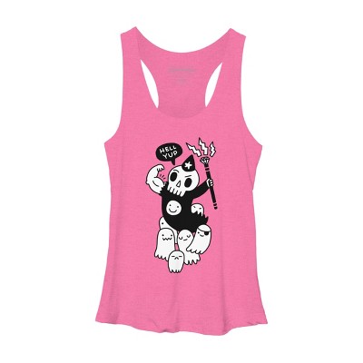 Women's Design By Humans Super Duper Necromancer By obinsun Racerback Tank Top