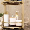 Gold 2-Tier Makeup Organizer – Metal Cosmetic Storage Display - 4 of 4