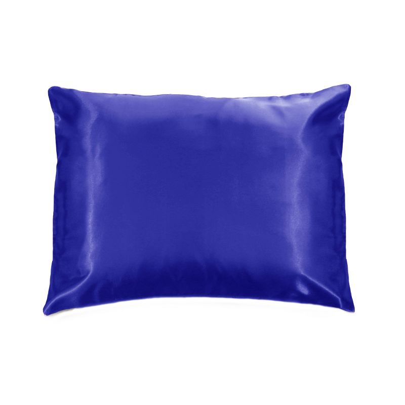 Morning Glamour Standard Satin Solid Pillowcase Royal, 1 of 6
