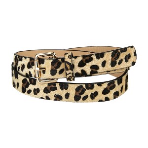 INSPIRE CHIC Women's Leopard Print Faux Leather Casual Waist Belts - 1 of 4