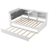 NicBex Twin Size Modern Wooden Daybed with Padded Trundle, Storage Headboard and Rotatable Shelves for Bedroom and Living Room - 4 of 4