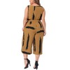 Agnes Orinda Women's Plus Size Wrap V Neck Sleeveless Tie Waist with Pockets Wide Leg Jumpsuits - 4 of 4