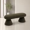 Meridian Furniture,Drum Faux Shearling Teddy Fabric Ottoman/Stool - 2 of 4