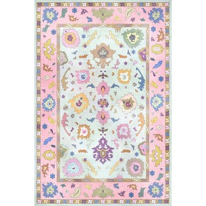 Washable Oushak Rug Non Slip Rugs for Living Room, Soft Rug for Bedroom Kids Nursery, Dining Room, Home Office Home Decor - 1 of 4