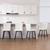 Bekrvio 26" Swivel Counter Height Bar Stools Set of 2,Modern Faux Leather Upholstered with Back,Counter Stool Chairs for Kitchen Island - 3 of 4