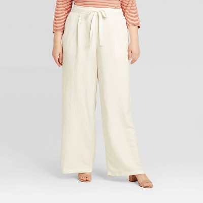 cream linen pants