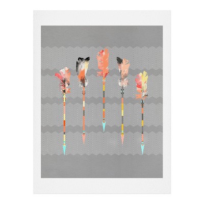 Iveta Abolina Gray Pastel Feathers Art Print 8" x 10" - Deny Designs