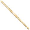 Black Bow Jewelry Men's 14k Yellow Gold Solid Curb I.D. Bracelet, 8 Inch - 2 of 4