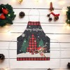 Unique Bargains Christmas Aprons Linen Black Red Green White Brown 21.65"x26.77" 1 Pcs - 2 of 4