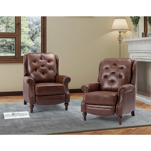 Pure leather best sale recliner chair