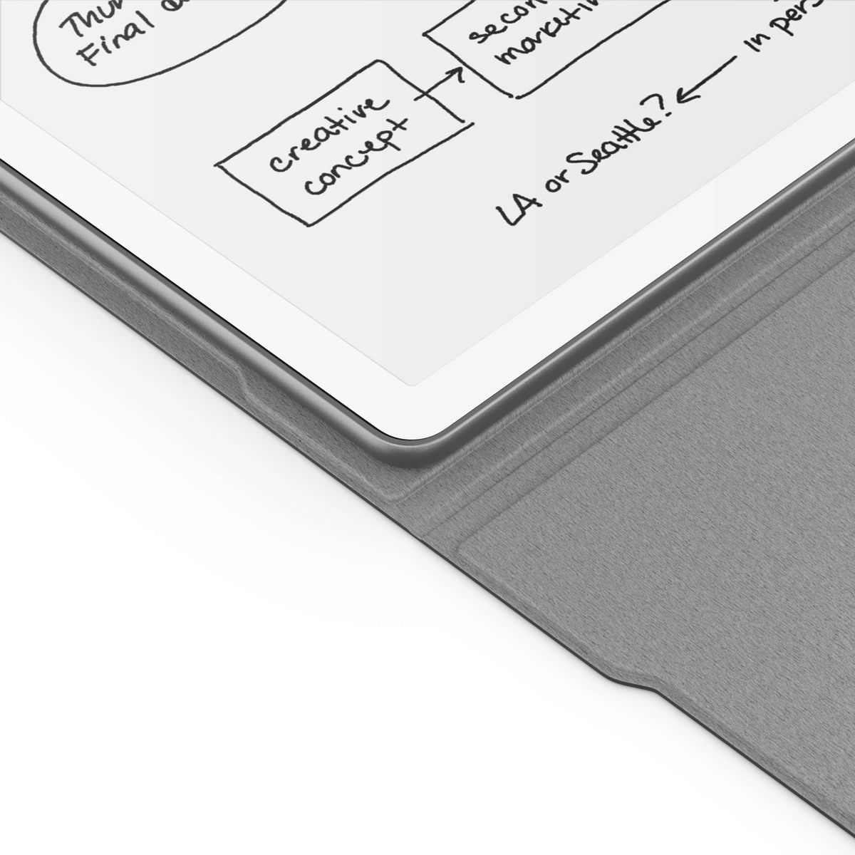 Amazon Kindle Scribe Plant-Based Leather Folio Cover with Magnetic Attach - Black - thumbnail 3