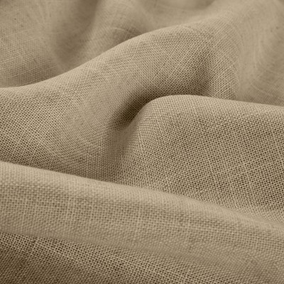 Beige Linen Blackout Pleated Curtain Panel
