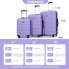 3 Piece Luggage Set,Hardshell Suitcase Set with Spinner Wheels & TSA Lock, Expandable Lightweight Carry On Luggage Suitcase - 3 of 4