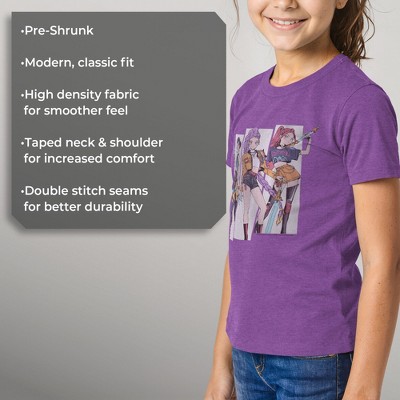 KPop Demon Hunters Girls' KPop Demon Hunters HUNTR/X Manhwa Comic Group Shot T Shirt - Purple Berry - Medium — фото 6