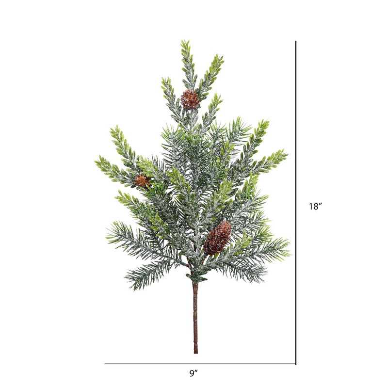 Vickerman 18" Frosted Hemlock-Angel Pine Artificial Christmas Spray, 2 of 5