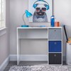 Student Writing Desk with 3 Fabric Bins - Buylateral - 2 of 4