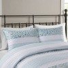 4pc Tulia Seersucker Coverlet with Throw Pillow Bedding Set Aqua Blue - Madison Park - 4 of 4