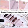 Unique Bargains Portable Leather Travel Sunglasses Eyewear Accessories Organizer - 3 of 4