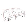NicBex 73 Inch Velvet Convertible Folding Futon Sofa Bed for Living Room,Office,Apartment,Bedroom - 3 of 4