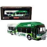 New Flyer Xcelsior Charge NG Electric Transit Bus RIPTA "R Line Broad/North Main" 1/87 Diecast Model by Iconic Replicas