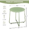 VINGLI Patio Small Side Table, Waterproof Round Metal Steel Outdoor Side Table End Table for Garden Balcony Porch and Indoor - 3 of 4