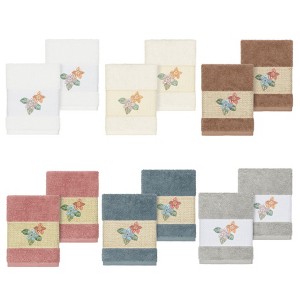 Linum Home Textiles 100% Turkish Cotton CAROLINE Embellished Towel Set - 1 of 3