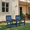 Hyleory HDPE Adirondack Chair - Panel-Back Woodgrain Outdoor Patio Chair, All-Weather Heavy , Modern Lawn Furniture for Garden, Poolside & Deck - 3 of 4