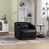 CAVINAS Upholstered Accent Chair with Swivel Functionality,Modern Barrel Chairs for Bedroom,Reading Room - 2 of 4