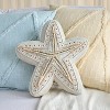 Mina Victory Coastal Accessories Embellished Starfish 15" x 15" Blue Throw Pillow - 2 of 4