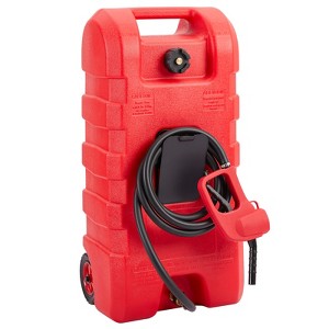15 Gallon Gas Can, Portable Gas Storage Tank with LE Fluid Transfer Siphon Pump, Fuel Transfer Tanks with 10ft, Delivery Hose Diesel Fuel Can - 1 of 4
