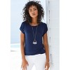 Women's Round Neckline Short Sleeve Top - LASCANA - 3 of 4