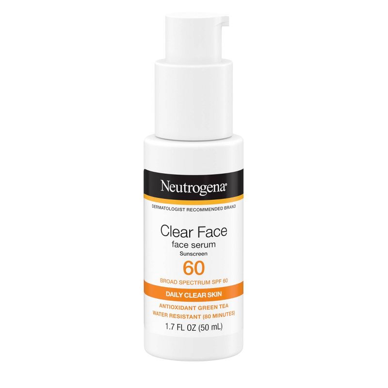 Neutrogena Clear Face Sunscreen Serum with Green Tea - SPF 60+ - 1.7 fl oz, 3 of 12