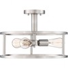 Quoizel Lighting New Harbor 3 - Light Semi-Flush Mount in  Brushed Nickel - 2 of 3