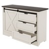 Kumasinova Rustic 3 Drawer Dresser with a Door Cabinet,Bar Chest,Dining Sideboard for Kitchen,Modern Chest of Drawers,Dining Room Furniture - 2 of 4