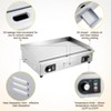 Commercial Electric Griddle,Non-Stick Restaurant 110V Teppanyaki Flat Top Grill Stainless Steel Adjustable Temperature Control 122°F-572°F(NO PLUG) - 3 of 4