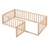 Grungis Twin Size Floor Bed for Kids,Modern Wood Toddler Bed with Heightened Safety Guardrails and Door,Montessori Bed for Bedroom - 4 of 4