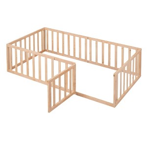 Okak Bed Guard Rails for Twin Size Bed,Baby Bed Rail Guard for Toddlers,Natural - 1 of 4