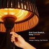 ZACHVO 1500W Halogen Woven Shade Electric Patio Heater with Pull Cord Switch, Tip-over Protection & Shower-Proof Design,Black - 2 of 4