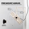 Ludomide 21" White Wall Mounted Fan with Lights and Remote, 360°Rotation Timable Caged Wall Ceiling Fan, 6-Speed Reversible Hanging Fan - 2 of 4