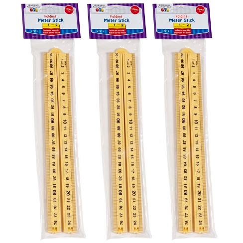 Charles Leonard Meter Stick with Storage Hole, Pack of 6