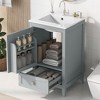 MOEPISY 20 inch Bathroom Vanity with Sink, Bathroom Cabinet with Soft Closing Door, Storage Rack and A Drawer, Grey - 2 of 4