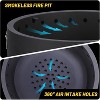 26" Portable Smokeless Wood Fire Pit w/ Poker, Ash Pan, Lid & Weatherproof Cover - Outdoor Camping, Patio, Backyard Fire Pit - 4 of 4